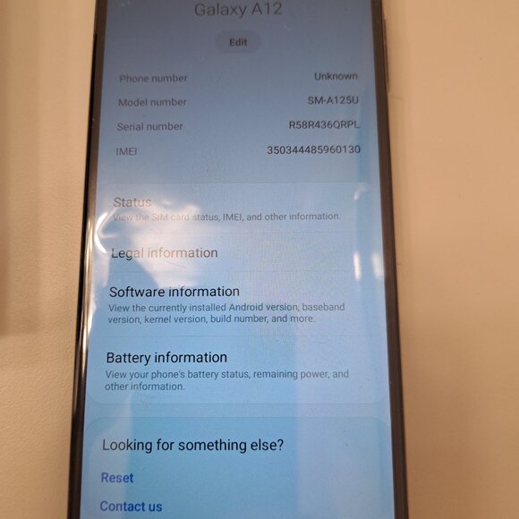 Samsung Galaxy A12 SM-A125U1/DS 32GB AT&T Black Like New - Picture 2 of 4
